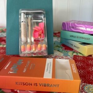 Red Aspen nail dashes short length color is Kitson is vibrant. Brand new.